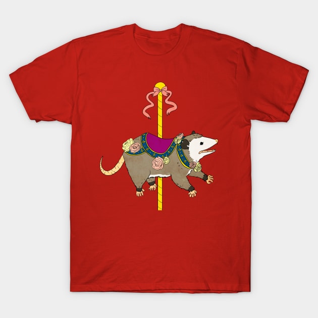 Opossum Carousel T-Shirt by Hillopurkki